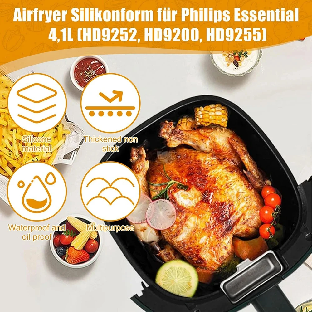 Forma de silicone para fritade - Philips Air Fryer Hd9252 avaliação e preço
